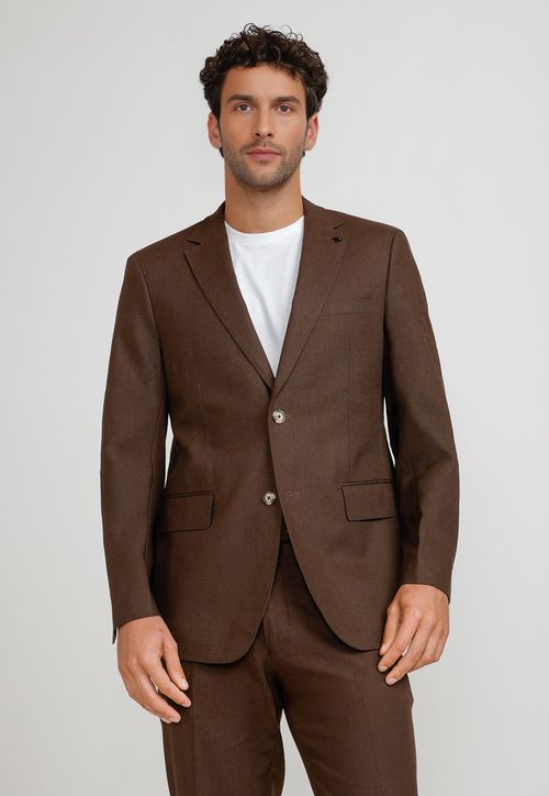 Chaqueta Hombre Lino Cesar Café