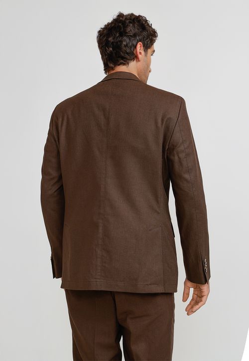 Chaqueta Hombre Lino Cesar Café