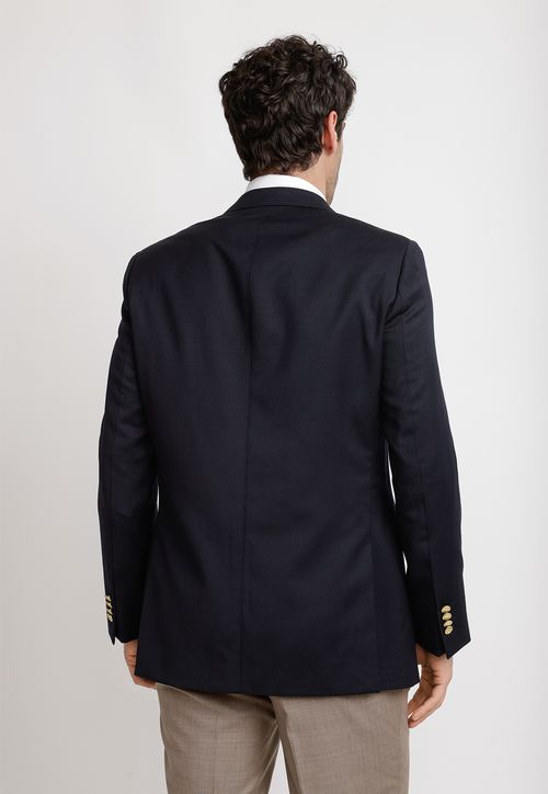 Chaqueta Hombre Formal Cruzada 100% Lana Classic Azul Marino