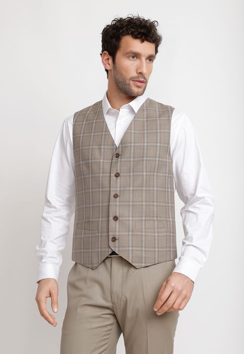 Gilet Hombre Formal Executive Beige