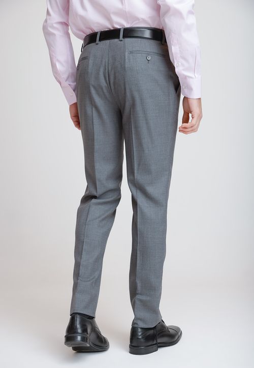 Pantalón Formal Hombre Lana S100'S Slim Perfect Suit Gris