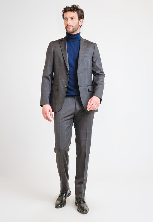 Traje Hombre Formal Lana S100'S Business Marengo