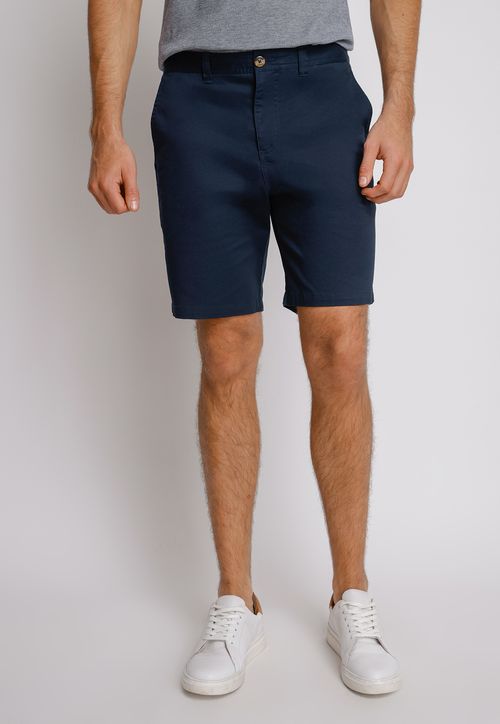 Shorts Hombre Slim Fit Valerio Algodón Azul Marino