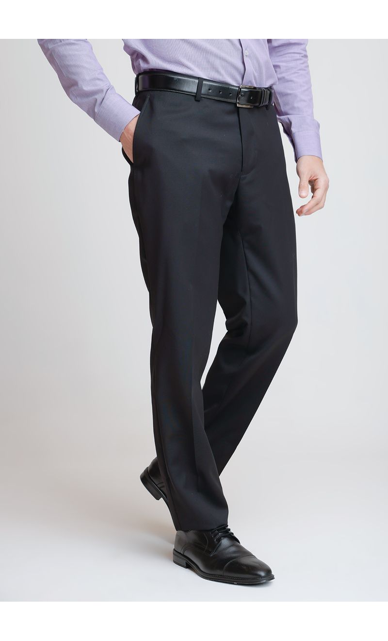 Pantalón Regular fit Mix Color Lana Negro Trial Trial