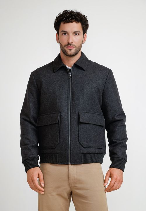 Chaqueta Bomber Hombre Tanaka Gris