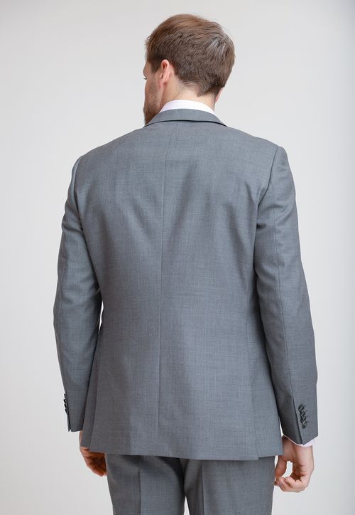 Chaqueta Formal Hombre Lana S100'S Liso Slim Perfect Suit Gris