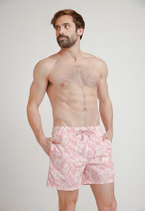 Traje De Baño Hombre Poliéster Estampado Slim Juma Coral