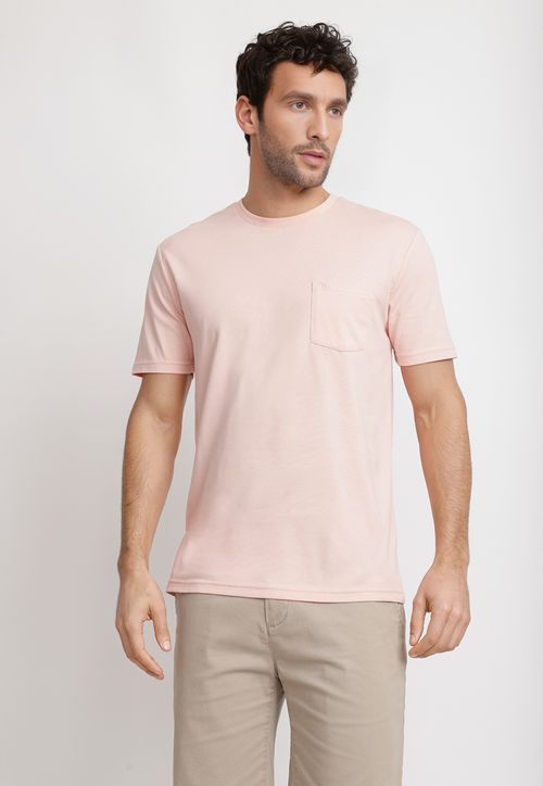 Polera Cuello C Algodón Pima Marcus Coral