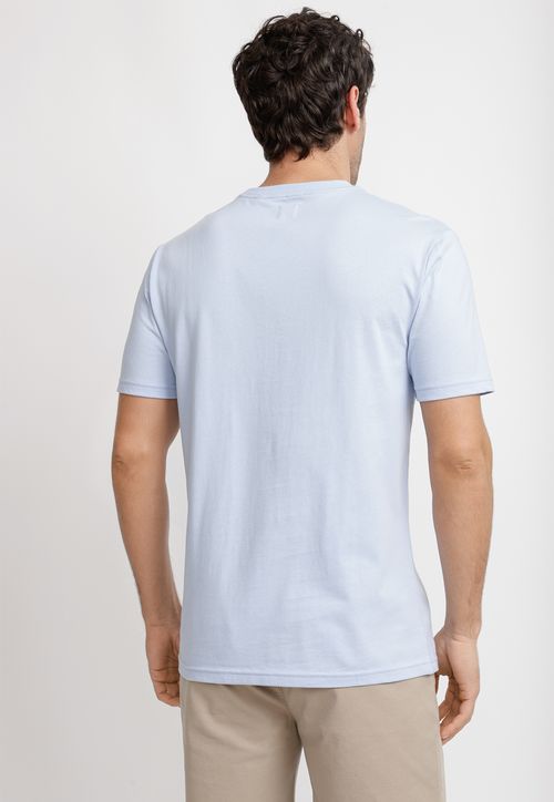 Polera Cuello C Algodón Pima Marcus Celeste