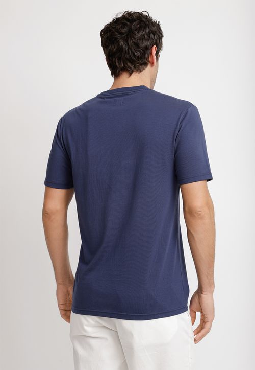 Polera Cuello C Algodón Pima Marcus Azul Marino