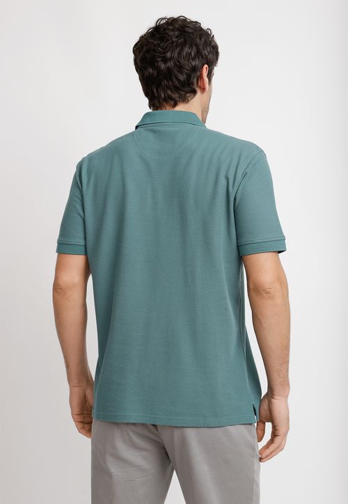 Polera Polo Pique Algodón Marini Verde