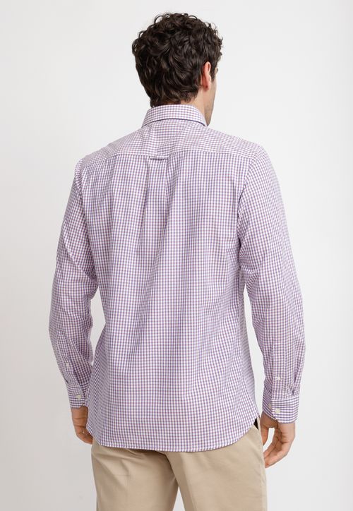 Camisa Cuadros Algodón Baudilio Coral