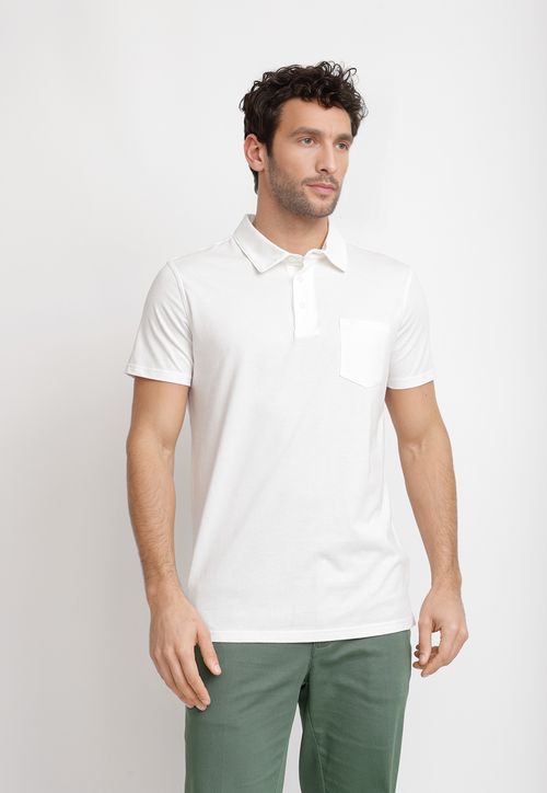 Polera Polo Algodón Pima Marc Blanco