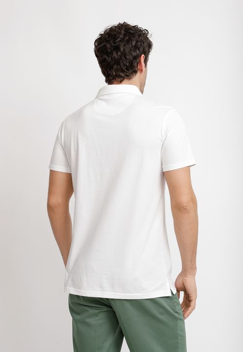 Polera Polo Algodón Pima Marc Blanco