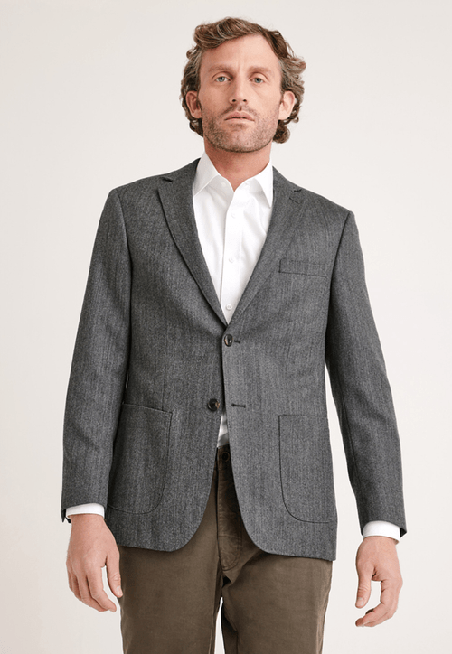 Chaqueta Formal Hombre Travel Slim Marengo