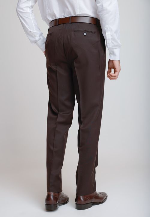 Pantalón Formal Hombre Regular Fit Executive  Café