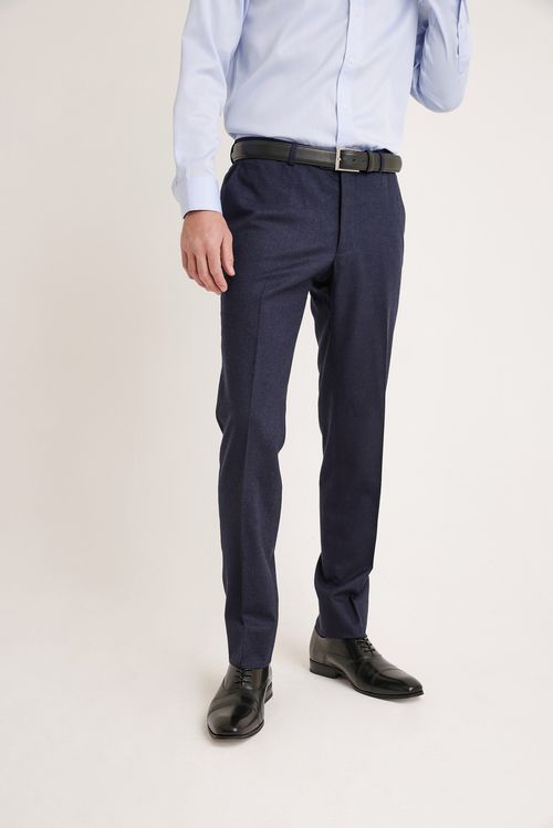 Pantalón Formal Hombre Franela Azul Marino