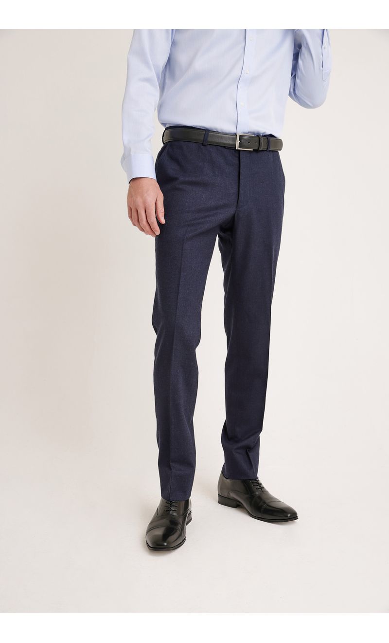 Pantalón hombre formal franela azul marino Trial Trial