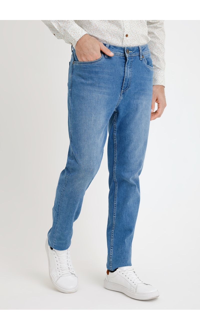 Jeans hombre Casual Slim Fit Namor Algodón Celeste Trial Trial