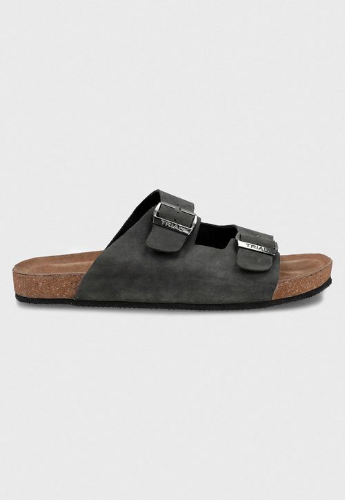 Sandalia Hombre Zapato Cuero Rocket Negro