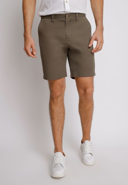Shorts Hombre Slim Fit Valerio Algodón Verde