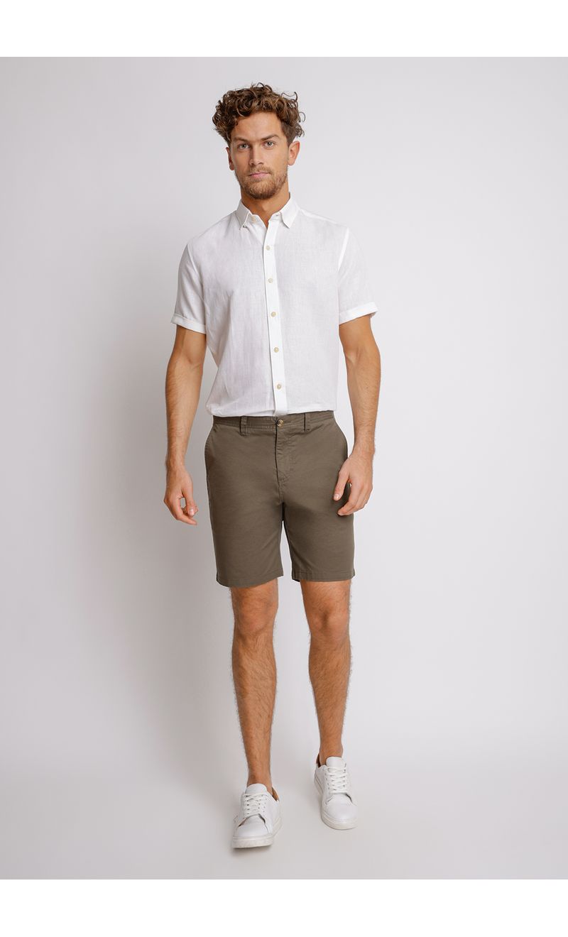 Shorts hombre Casual Slim Fit Valerio Algodón Verde Trial Trial