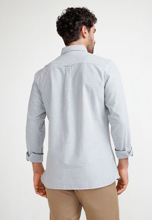 Camisa Rayas Hombre Beta Verde