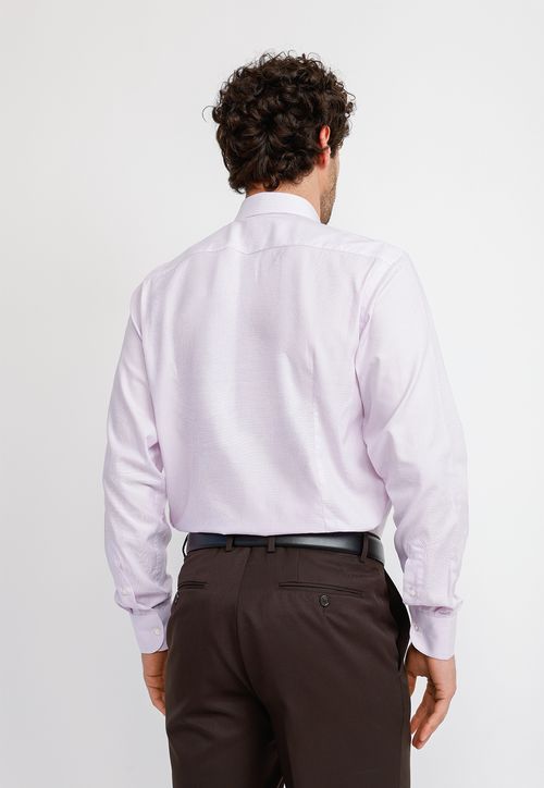 Camisa Hombre Formal Algodón Vercelli Lila