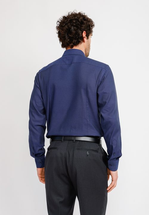 Camisa Hombre Formal Algodón Vercelli Azul Marino