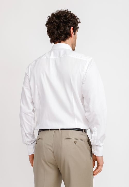 Camisa Hombre Formal Algodón Vercelli Blanco
