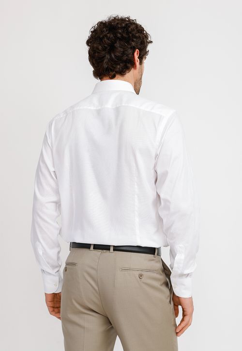 Camisa Hombre Formal Algodón Vercelli Blanco