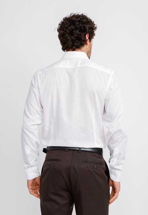 Camisa Hombre Formal Algodón Vercelli Blanco