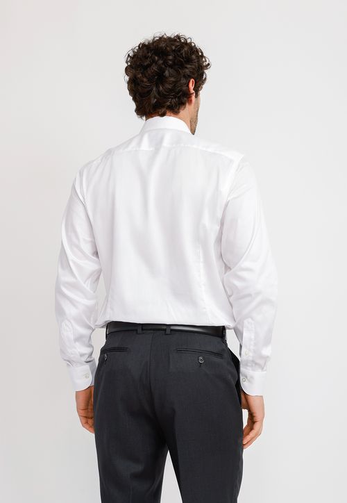Camisa Hombre Formal Algodón Vercelli Blanco