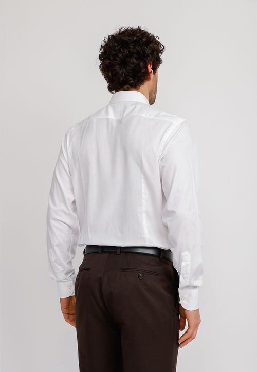 Camisa Hombre Formal Algodón Vercelli Blanco