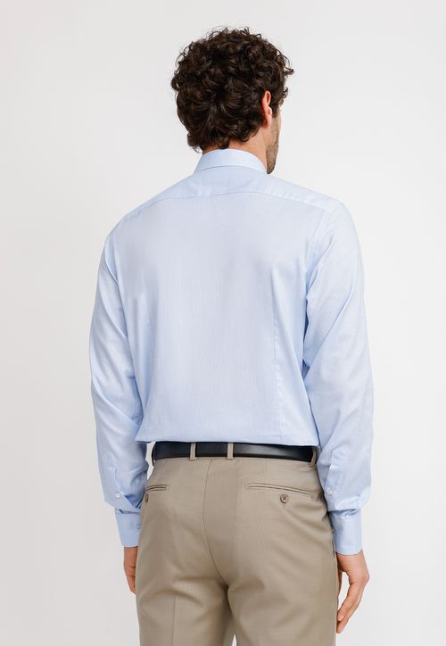 Camisa Hombre Formal Algodón Vercelli Celeste