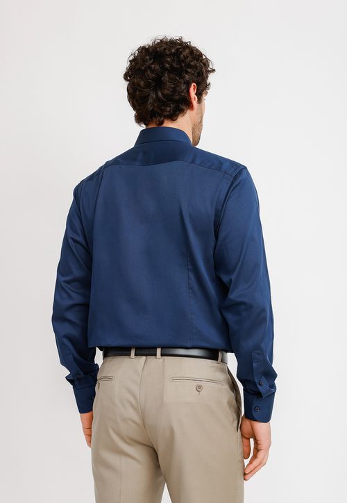 Camisa Hombre Formal Algodón Vercelli Azul Marino