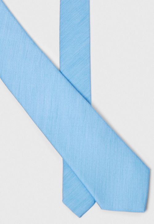Corbata Hombre Formal Seda Liso Travel Celeste