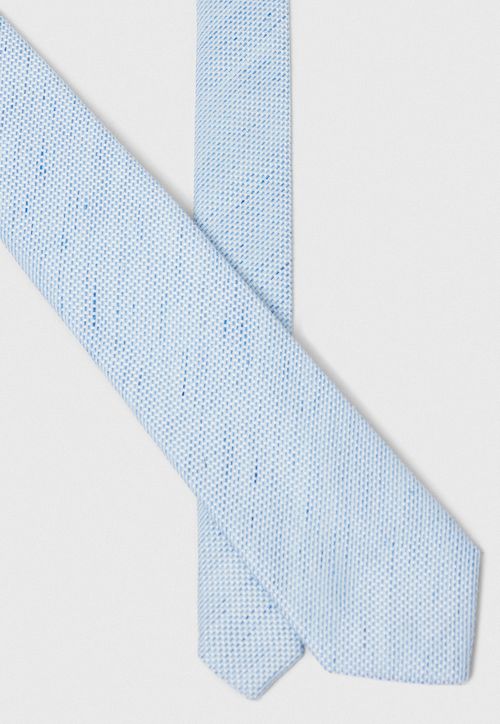 Corbata Hombre Formal Algodón Liso Travel Celeste