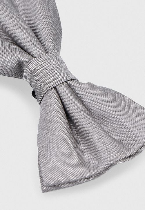 Papillon Formal Hombre Seda Liso Classic Gris Claro