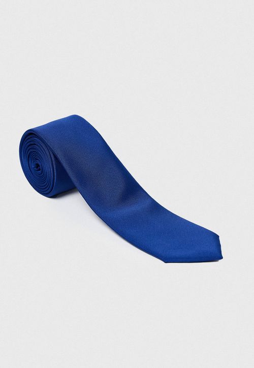Corbata Formal Hombre Microfibra Lisa Promoción Azul