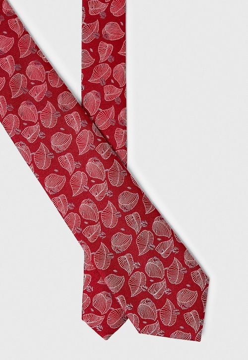 Corbata Hombre Formal Seda Fantasía Travel Rojo
