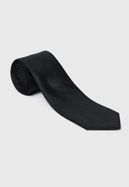 Corbata Formal Hombre Seda Lisa Classic Negro