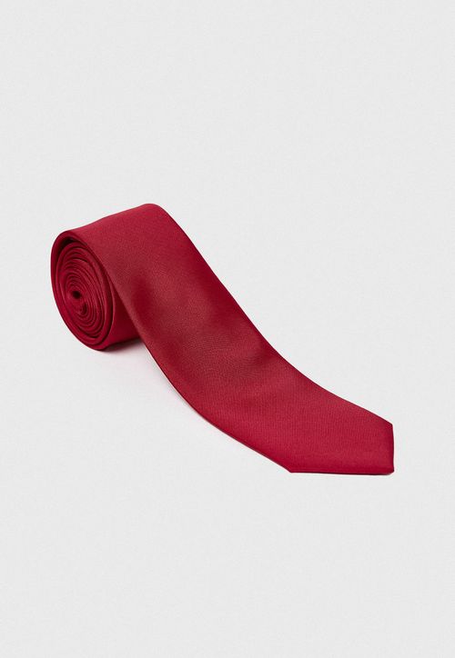Corbata Formal Hombre Microfibra Lisa Promoción Rojo