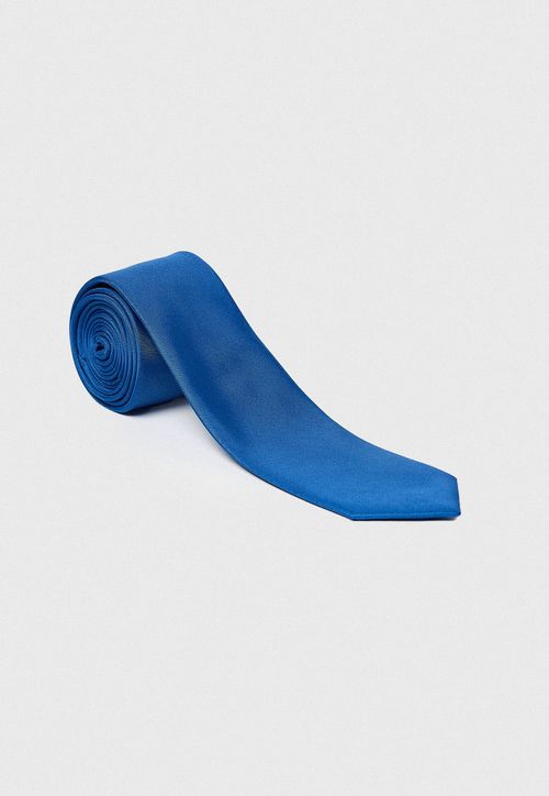 Corbata Formal Hombre Microfibra Lisa Promoción Azul Medio