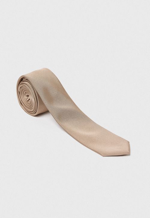 Corbata Formal Hombre Microfibra Liso Graduación Beige