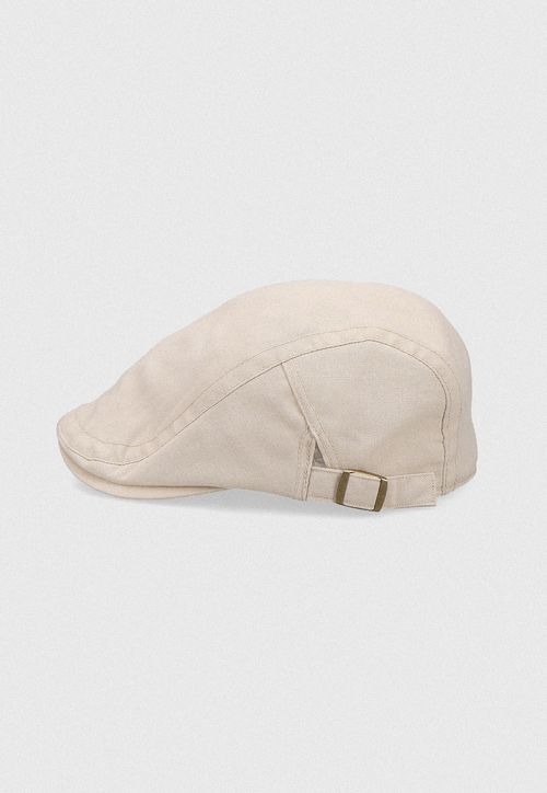 Boina Hombre Lino Algodón Beige
