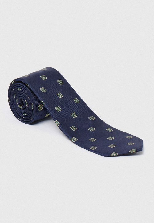 Corbata Hombre Formal Seda Fantasía Travel Azul Marino