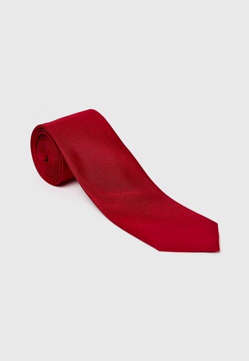 Corbata Formal Hombre Seda Lisa Classic Rojo