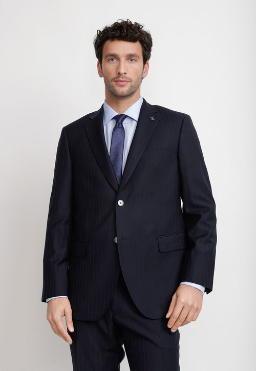 Traje Hombre Formal Lana S140'S Luxury Azul Marino