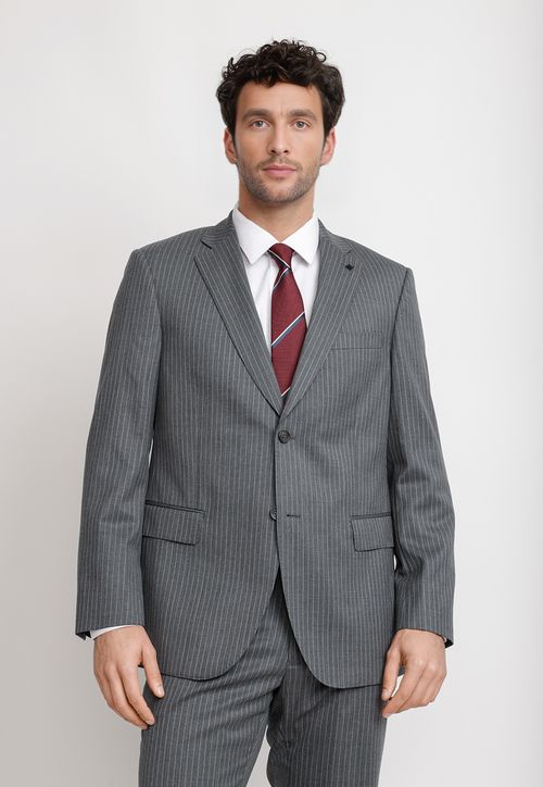 Traje Hombre Formal Lana 100'S Travel Gris